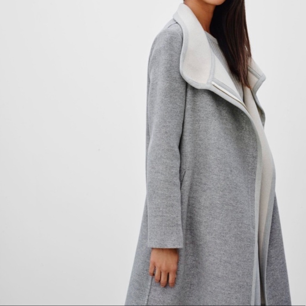 Aritzia Babaton Cormac Wool Grey Coat